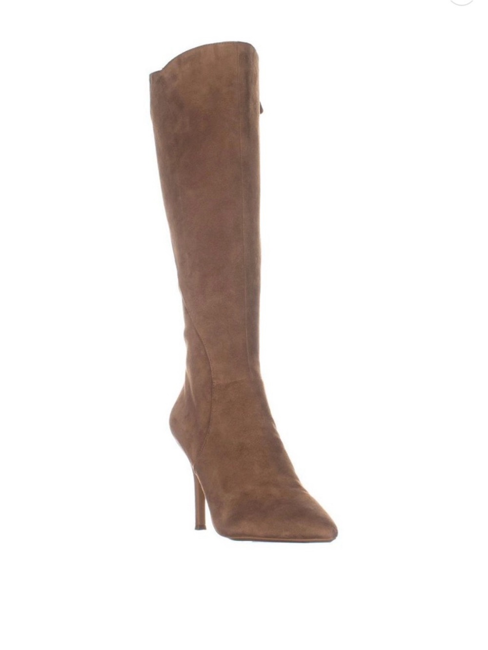 NWT Nine West Tall Knee Brown Suede WIDE CALF Pointed-Toe Heel Boots